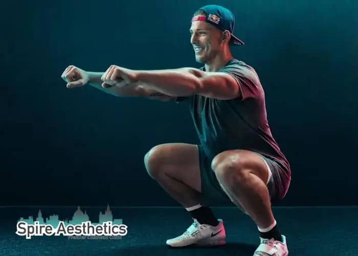 Image of man build leg muscle Central Milton Keynes through exercise