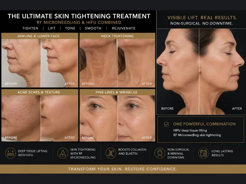 Results of combined treatment for the ultimate skin tightening treatment Central Milton Keynes